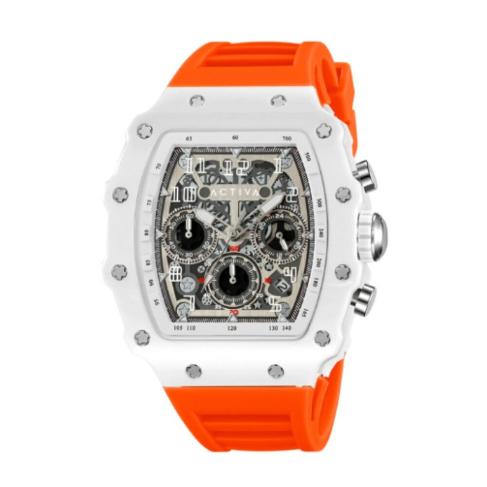 Activa Fury X Invicta Men's Watch w/ Skeleton Dial - 44.3mm, Orange ACW2305-015